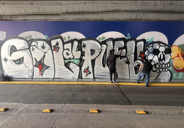 Pintas de diversos colectivos, convocados Ocupa Graffica en la CDMX.